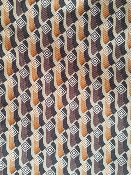 Brown Silk Ascot Tie For Sale Pattern