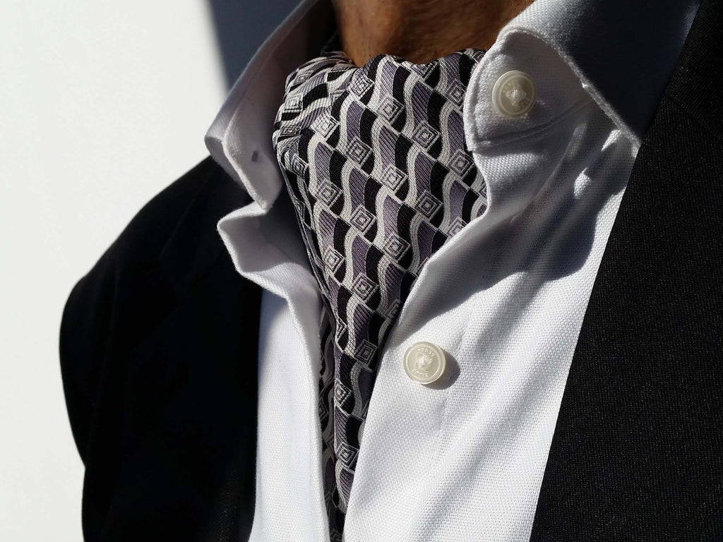 Ascot Tie For Sale - Black Pattern