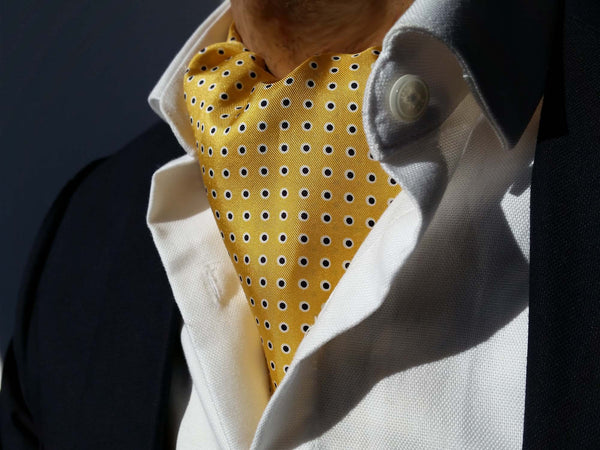 Ascot Tie For Sale - Yellow Silk Ascots